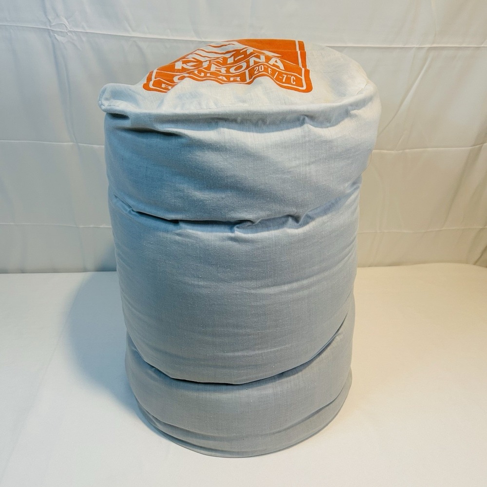 Kelty Sleeping Bag Corona Regular 20 Degree Right Zipper 34" x 80" Green Grey - Picture 2 of 16